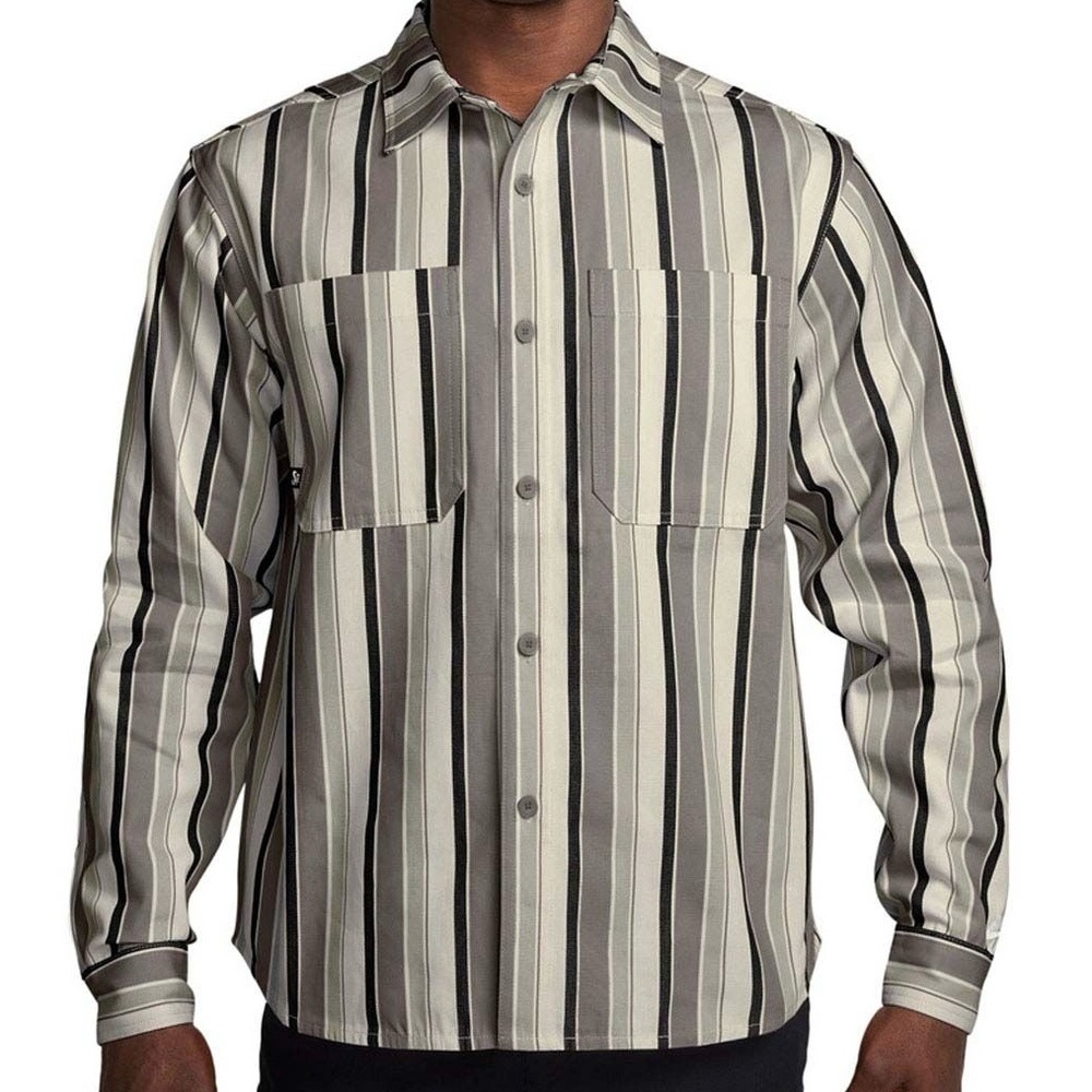 NWT Nike SB SAMPLE Skateboarding Long Sleeve Striped Canvas Shirt  Men's Large
